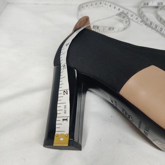 Via Spiga Bayne Leather Color Block Luxury Bootie Heels 6 Made in Italy Designer - Picture 9 of 12